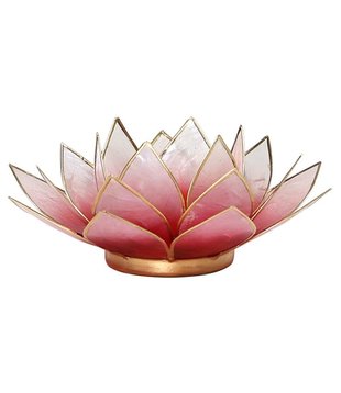 Lotus sfeerlicht rood/roze goudrand