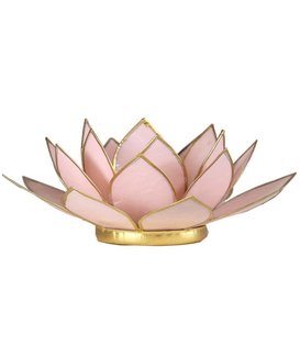 Lotus sfeerlicht pastel roze goudrand