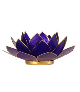 Lotus sfeerlicht indigo 6e chakra goudrand