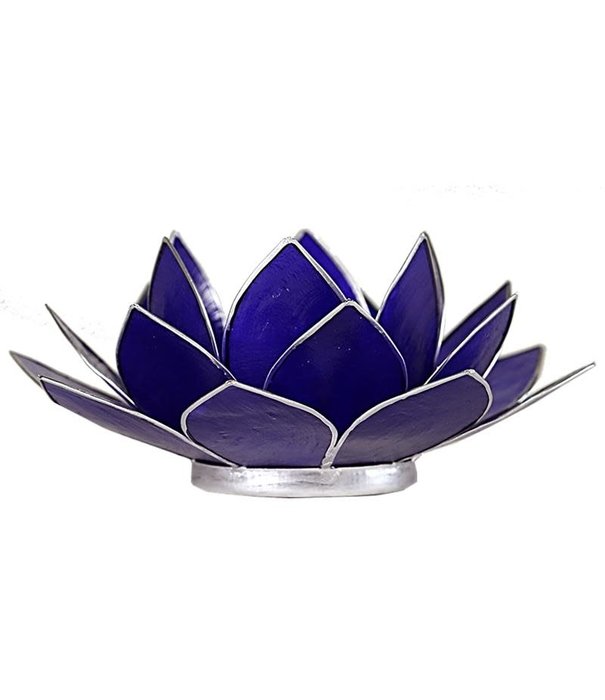 Lotus sfeerlicht indigo 6e chakra zilverrand *