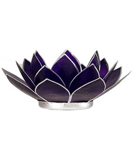 Lotus sfeerlicht violet 7e chakra zilverrand*