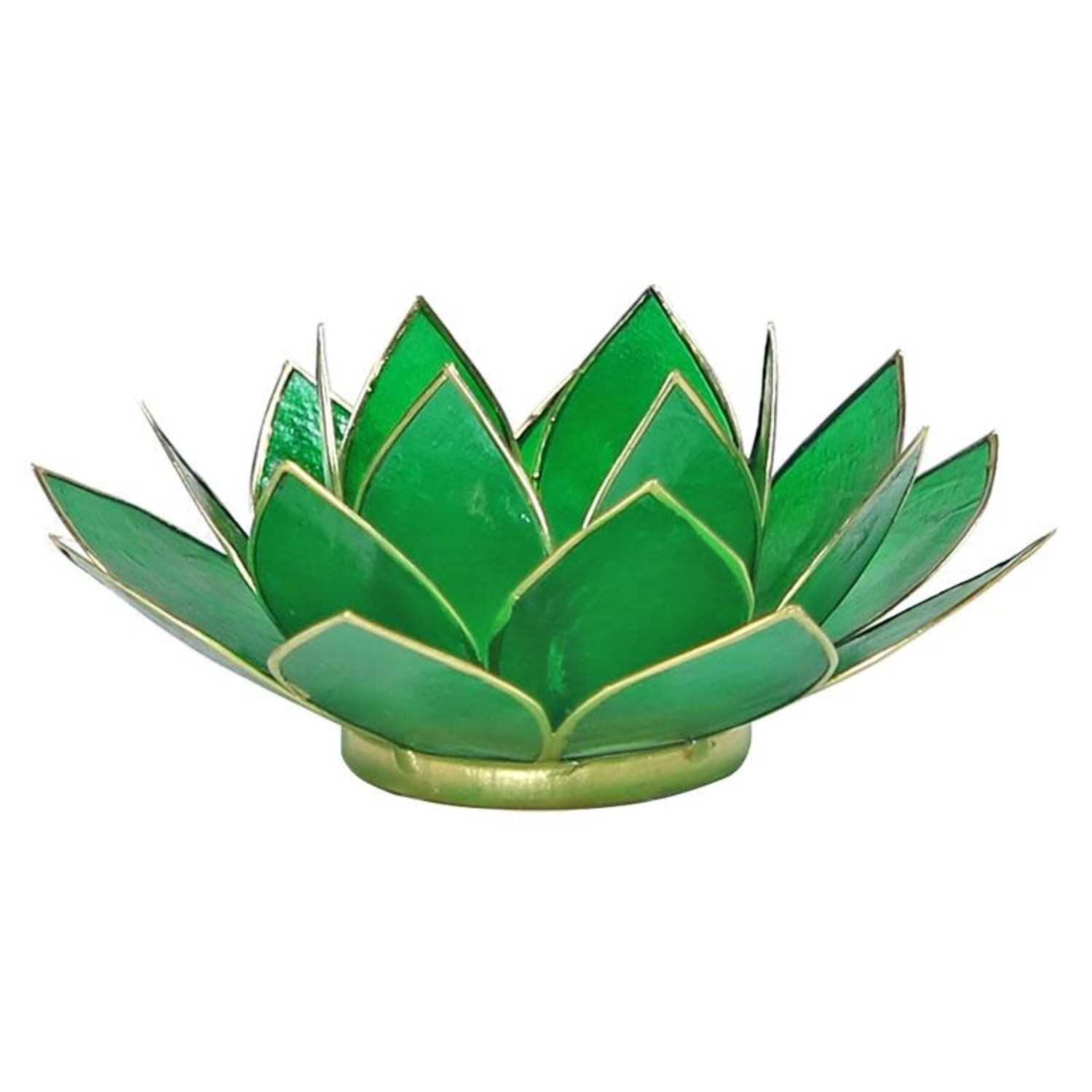 minstens Tien plakboek Lotus sfeerlicht groen 4e chakra goudrand - Ananda Nieuwetijdswinkel