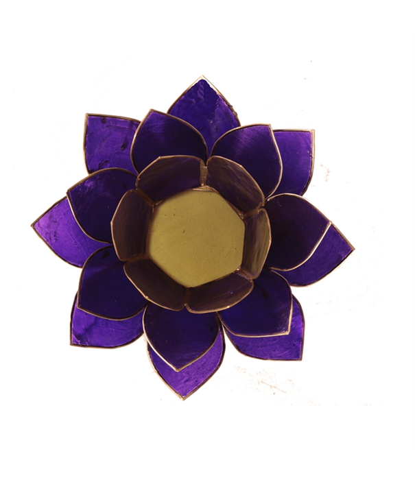 Lotus sfeerlicht violet 7e chakra goudrand