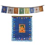 10 Tibetaanse gebedsvlaggen koord Boeddha