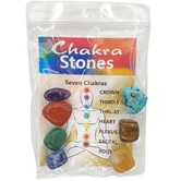 7 Chakra stenen klein verpakt met uitleg