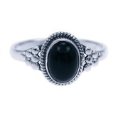 Zilveren ring Onyx