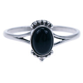 Zilveren ring Onyx