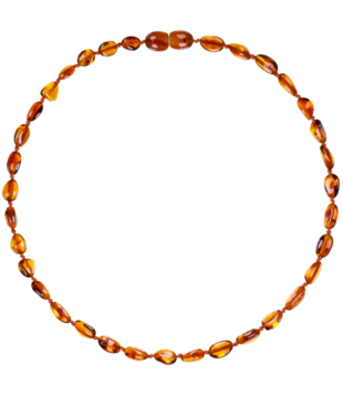 Barnsteen ketting kinderen Cognac Bean