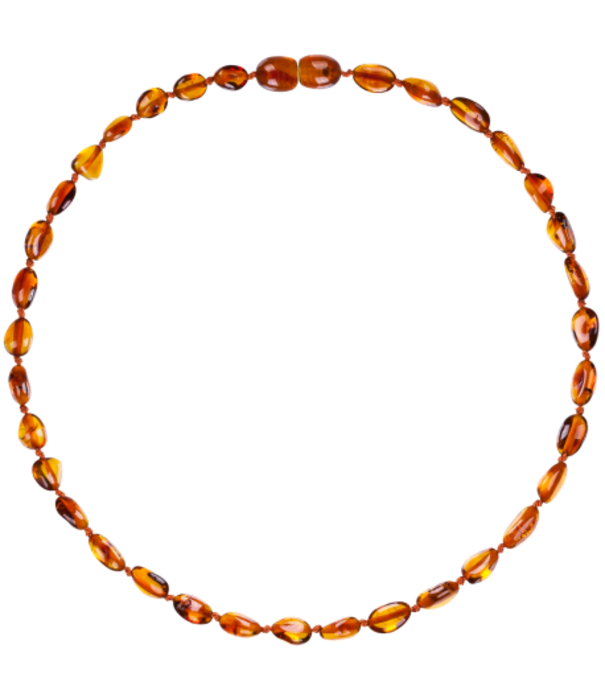 Barnsteen ketting kinderen Cognac Bean