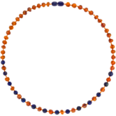 Barnsteen ketting lapis lazulli (adult)