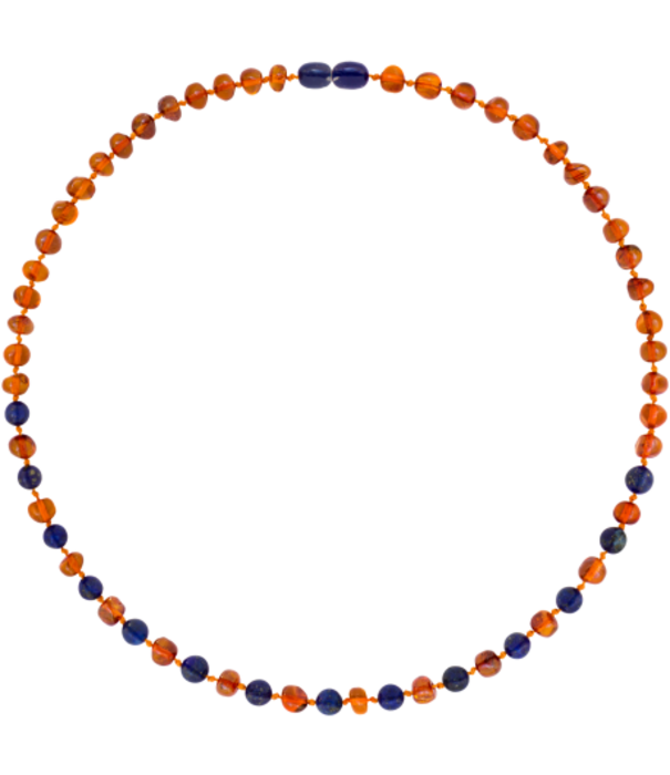 Barnsteen ketting lapis lazulli (adult)