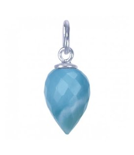 Zilveren hanger Larimar