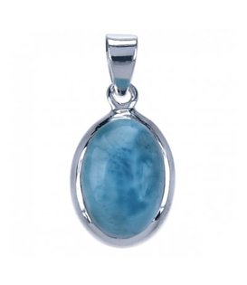 Zilveren hanger Larimar