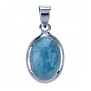 Zilveren hanger Larimar