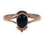 Zilveren ring Onyx Gold Plated