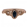 Zilveren ring Onyx Gold Plated