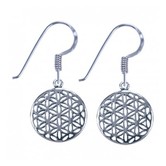 Zilveren oorbellen Flower of Life