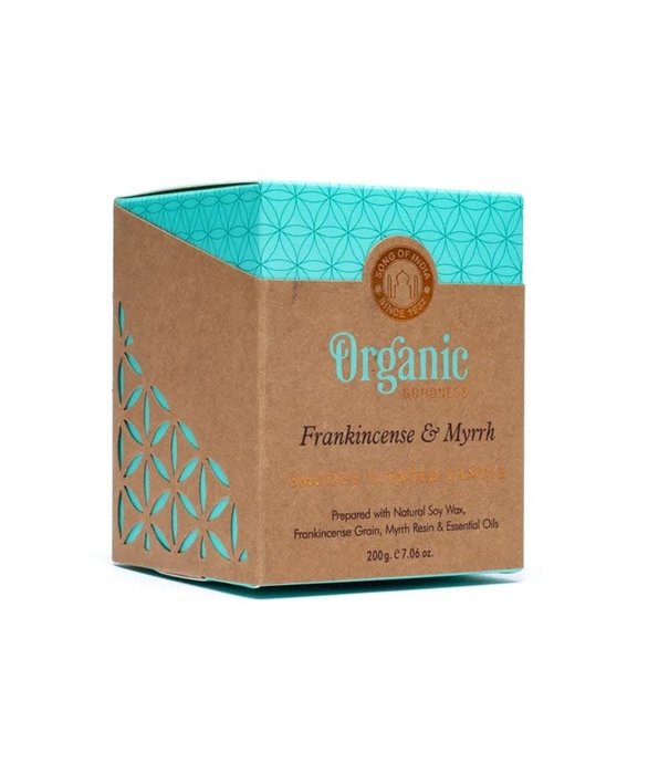 Organic Goodness geurkaars Frankincense & Mirre