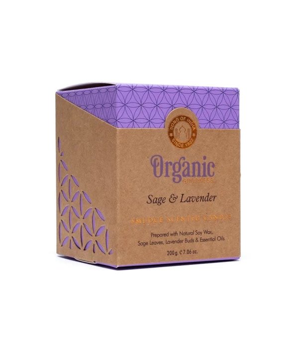 Organic Goodness geurkaars Salie & Lavendel