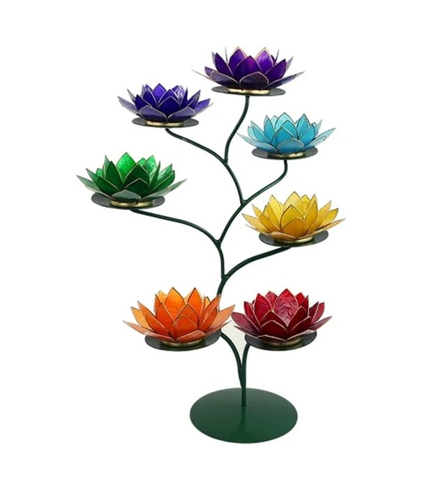 Chakra Lotus display groen metaal