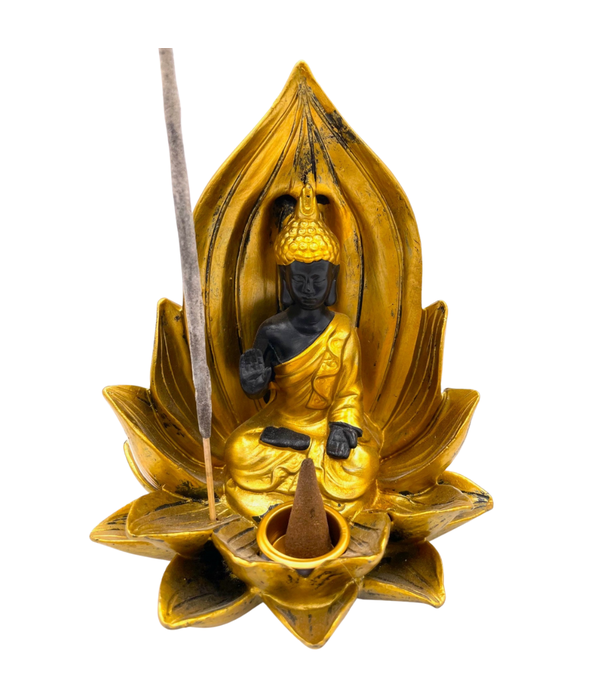 Backflow Wierookbrander Lotus Tibetaanse Boeddha goud