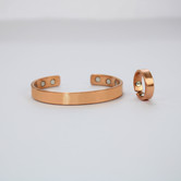 Koperen armband + ring