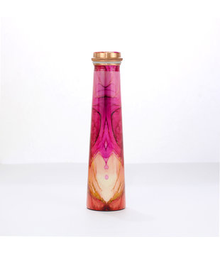 Koperen Drinkfles Tower Red Marble – 850 ml