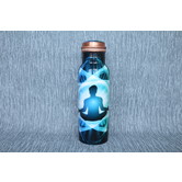 Koperen Drinkfles Flower Blue Yoga 700ml