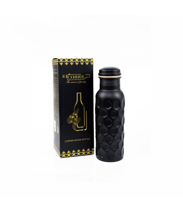 Koperen Drinkfles Diamond Black 700ml