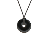 Obsidiaan Zwart donut hanger