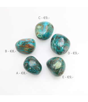 Chrysocolla trommelsteen