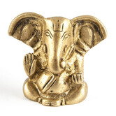 Ganesha zittend messing 4cm