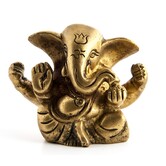 Ganesha zittend messing 5cm