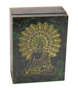 Opbergdoos van hout  Boeddha