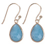 Zilveren oorbellen Larimar Gold Plated