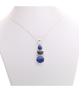 Zilveren hanger Lapis Lazuli