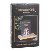 Affirmatie kaarten met houten standaard