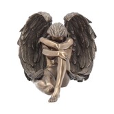 Bronskleurig engel figuur 16 cm
