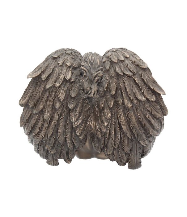 Bronskleurig engel figuur 16 cm