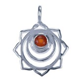 Zilveren hanger Heiligbeen Chakra