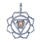 Zilveren hanger Heiligbeen Chakra