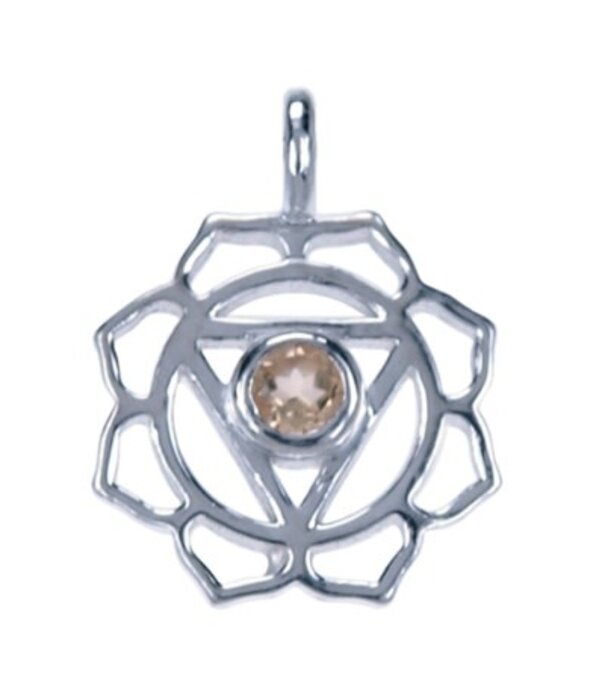 Zilveren hanger Heiligbeen Chakra