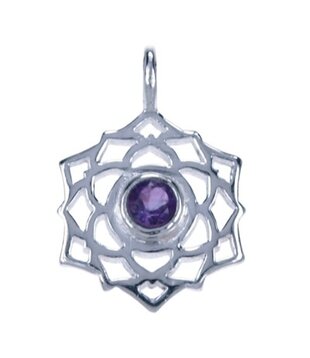 Zilveren hanger Kruin Chakra