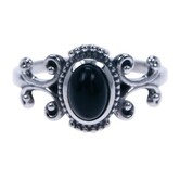 Zilveren ring Onyx