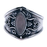 Zilveren ring Rozenkwarts