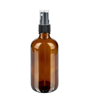 Flesje glas bruin met spraydop 100ml