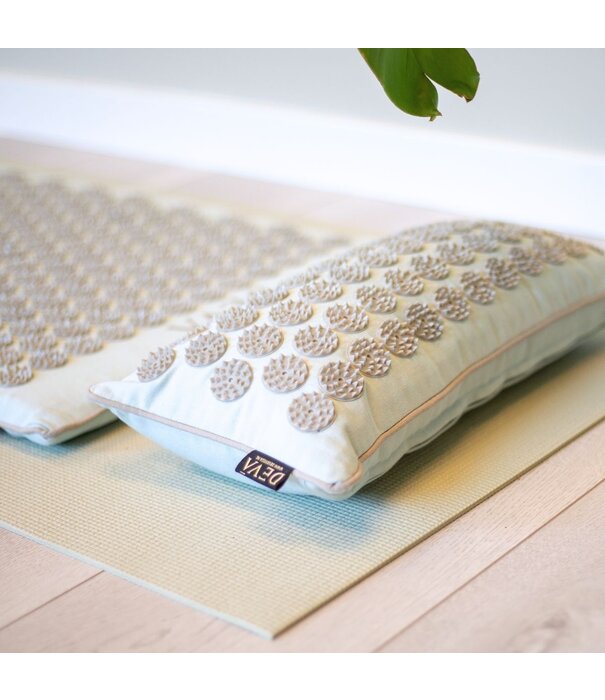 Deva Yoga - Spijkermat kussen - Mint Green Mandala