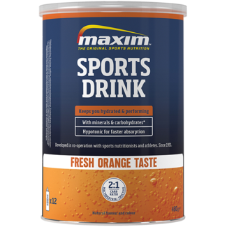 Maxim Sportvoeding Maxim Sports Drink Fresh Orange 480g Maxim Sportvoeding Maxim Sports Drink Fresh Orange 480g