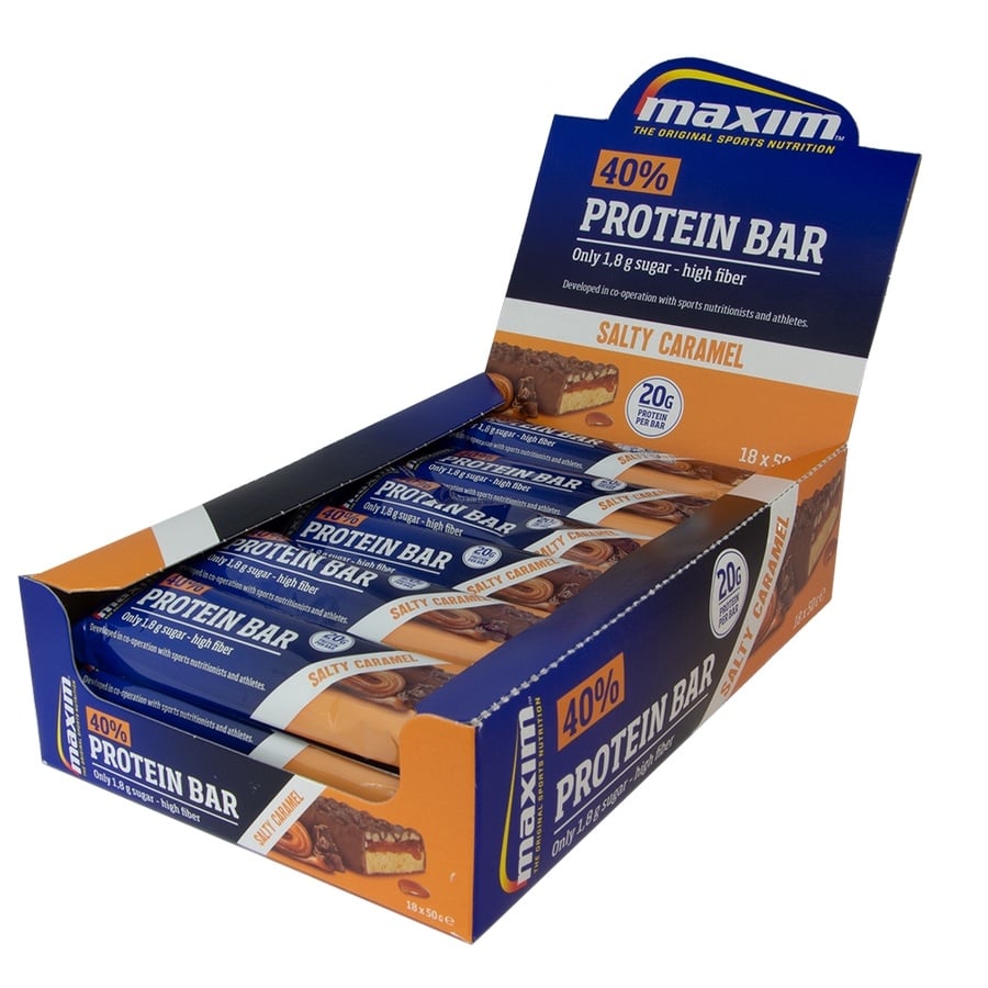 Maxim 40 Protein Bar Salty Caramel koop je nu snel en voordelig bij