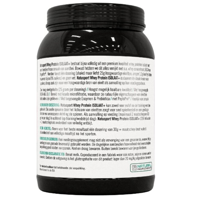 Natusport Whey Protein ISOLATE+ Aardbei 450 GRAM